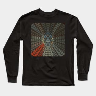 Electroluminated Skull Radiate - Volcano Long Sleeve T-Shirt